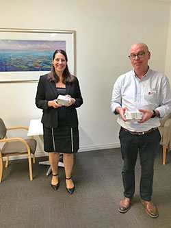 CEO of Berkeley Vale Private Hospital Lorrie Mohsen purchased 40 burgers for staff from local takeaway shop Lake Edge Chicken and Seafood